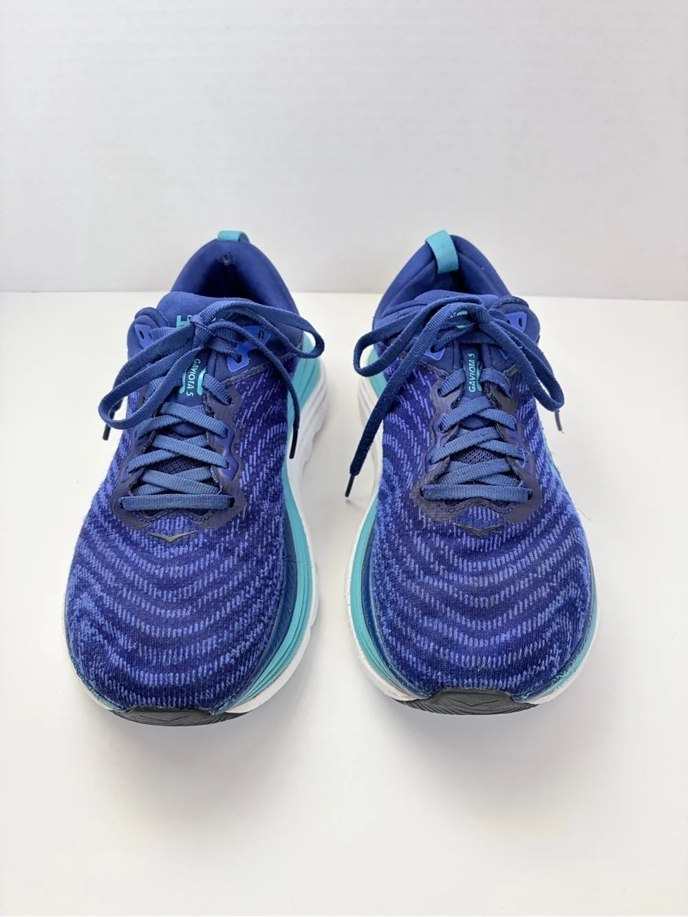 Hoka Cushioned Running Shoes Gaviota 5 Stability Sneakers Blue Teal Size 7.5